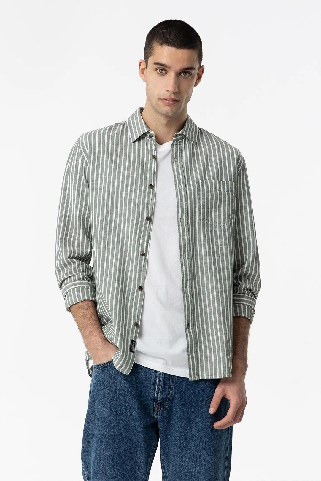 CAMISA HOMBRE RAYAS KIMBY VERDE