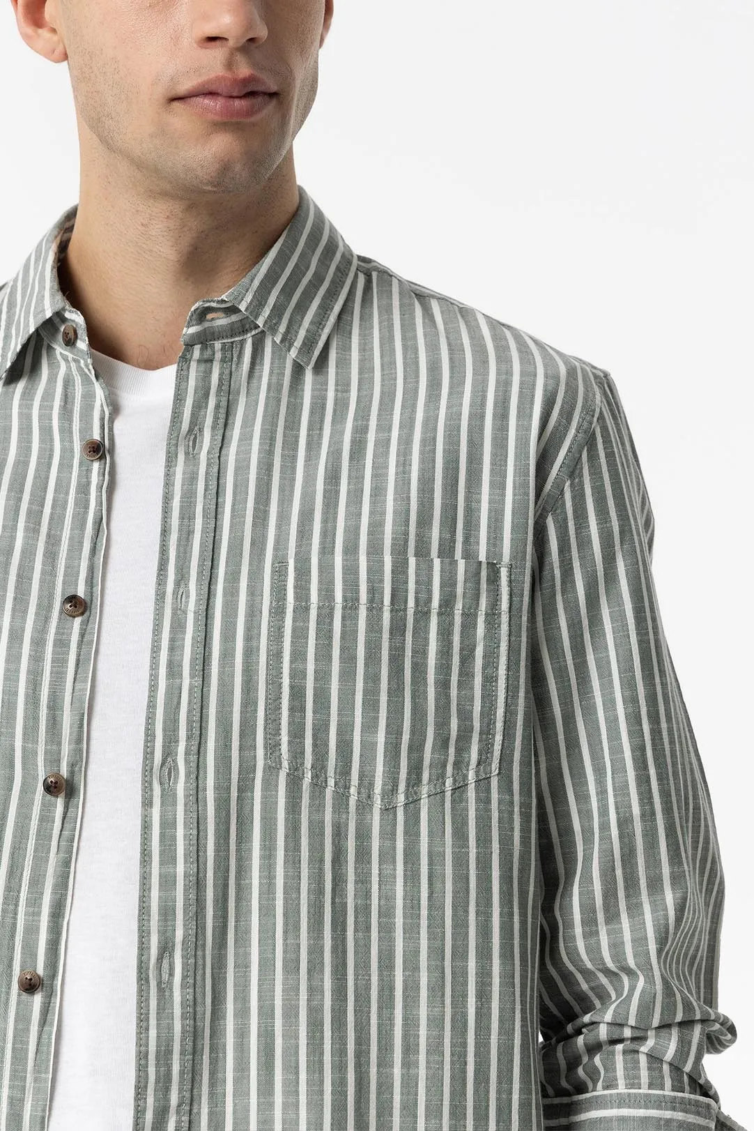 CAMISA HOMBRE RAYAS KIMBY VERDE