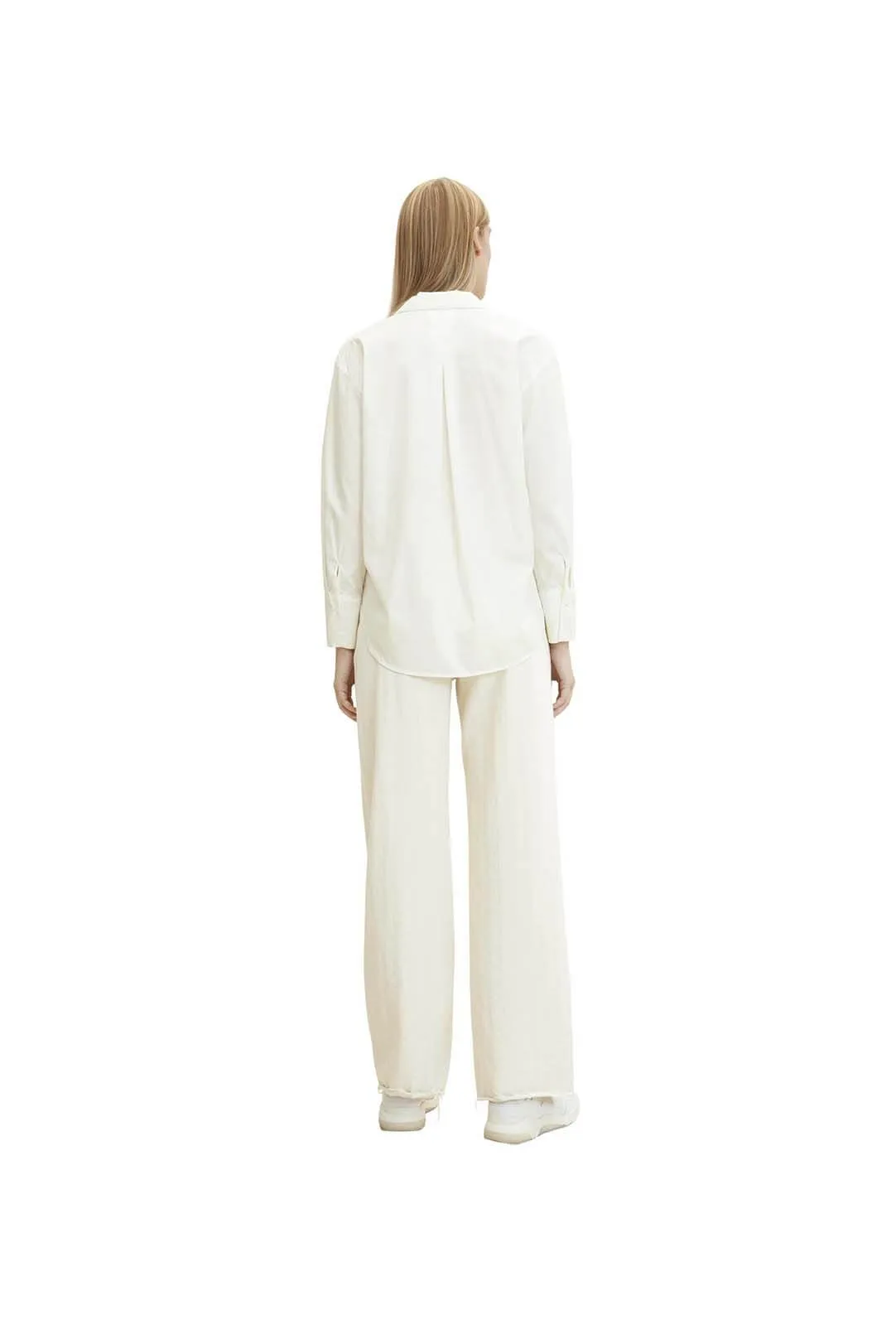 CAMISA POPELIN MUJER CORTA BLANCO