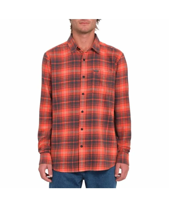 Camisa Volcom Caden Plaid LS Roja 