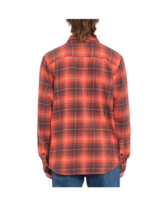 Camisa Volcom Caden Plaid LS Roja 