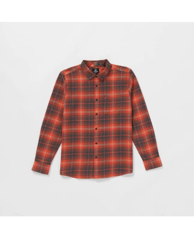 Camisa Volcom Caden Plaid LS Roja 