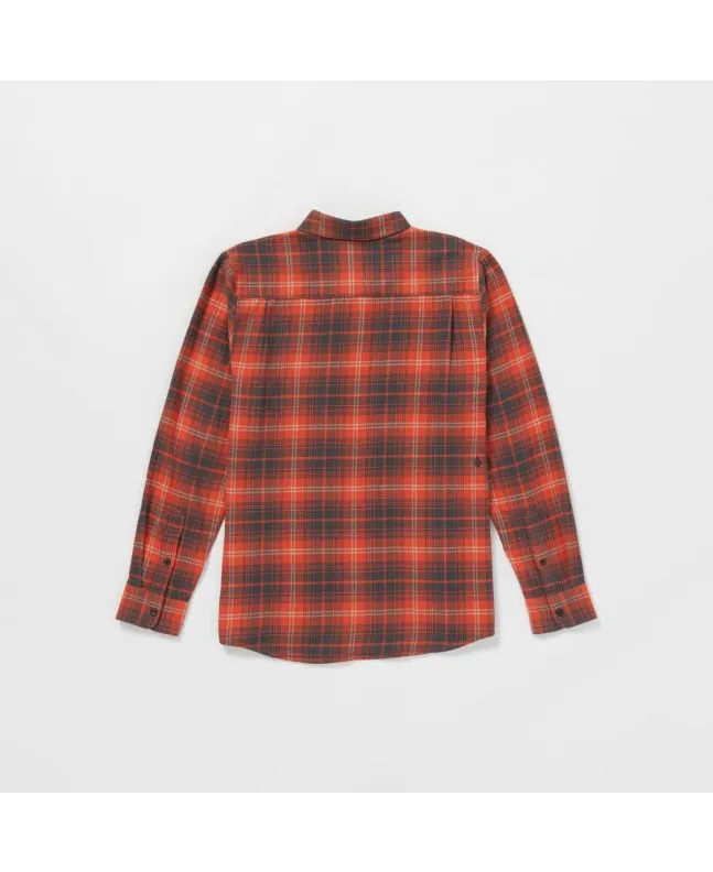 Camisa Volcom Caden Plaid LS Roja 