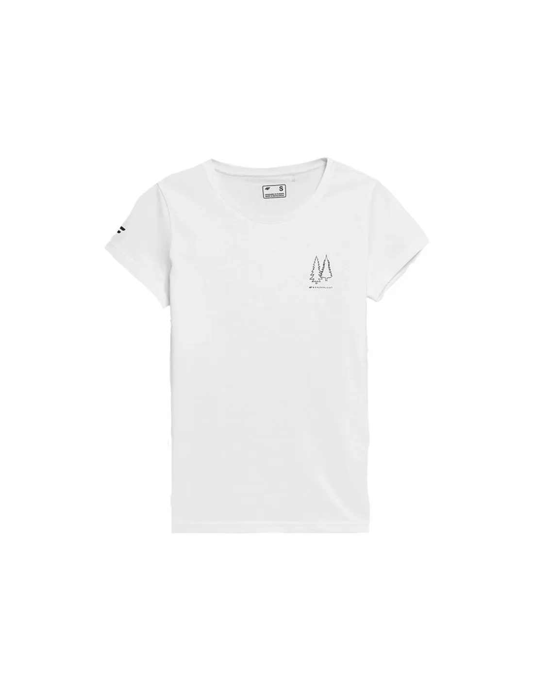 Camiseta 4F Regular Organic Cotton Mujer WH