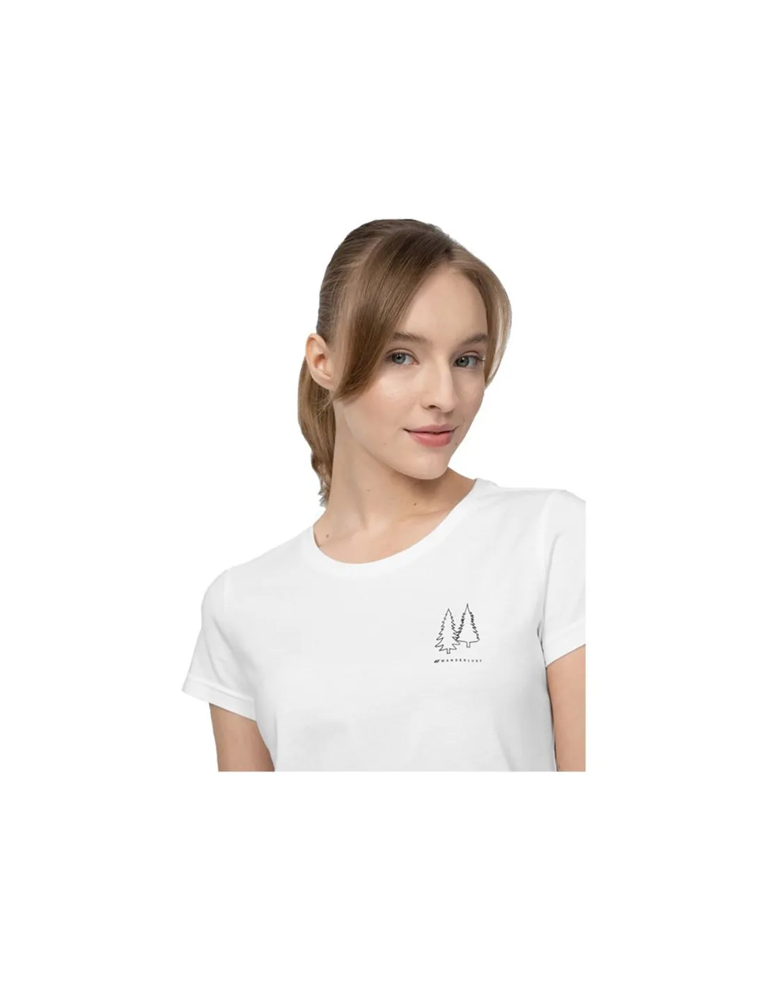 Camiseta 4F Regular Organic Cotton Mujer WH