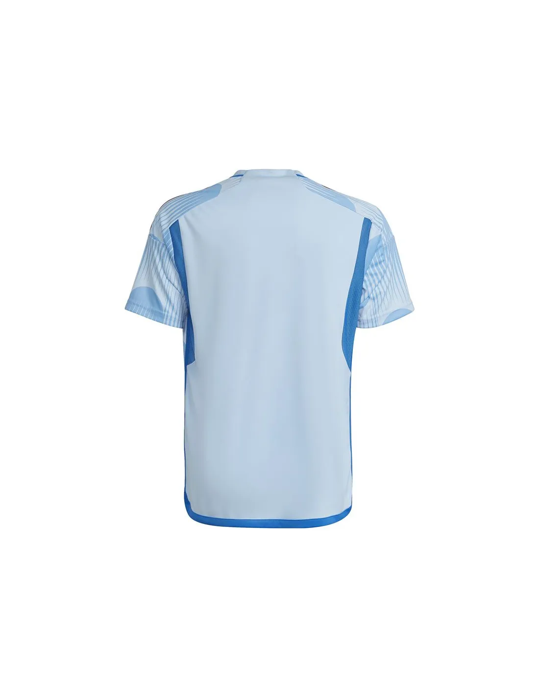 Camiseta azul de fútbol adidas Segunda Equipación España 22 Infantil
