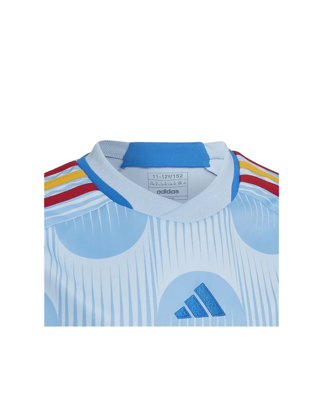 Camiseta azul de fútbol adidas Segunda Equipación España 22 Infantil