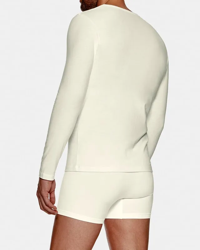 Camiseta Impetus Premium Wool c. pico en blanco (marfil) de manga larga