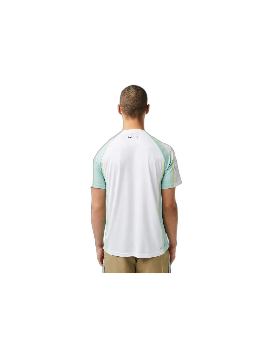 CAMISETA LACOSTE SPORT RUNRESISTANT PIQUé TENNIS BLANCO HOMBRE