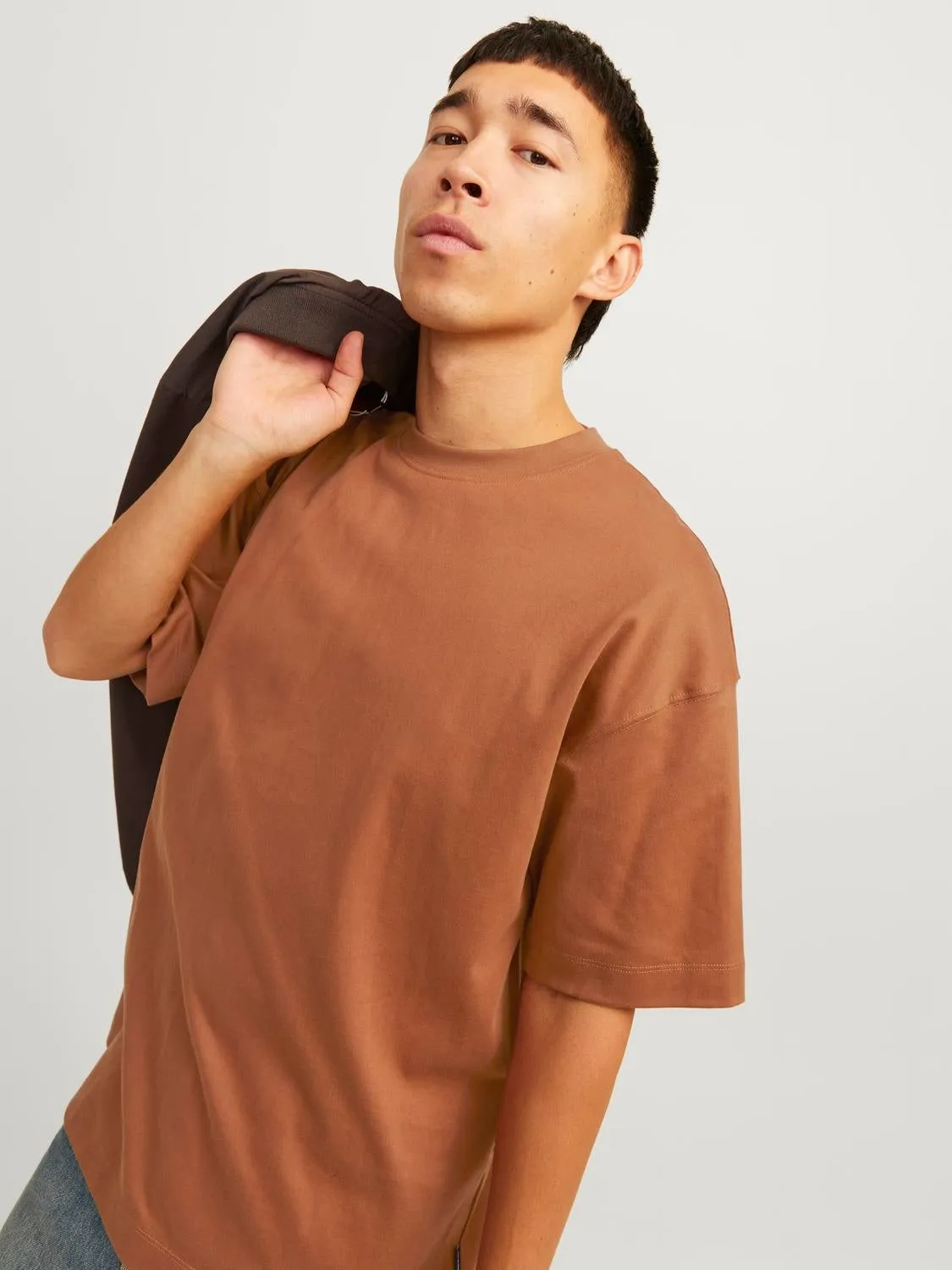 Camiseta Liso Cuello redondo | Naranja intermedio | Jack & Jones®