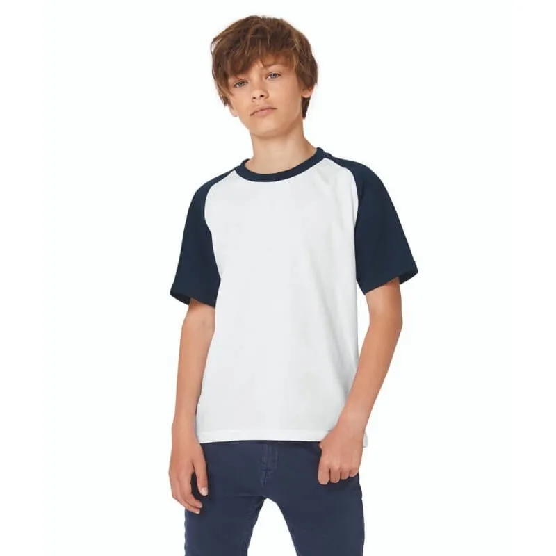 CAMISETA MANGA CORTA NIñO  NIñA BASEBALL DE B&C