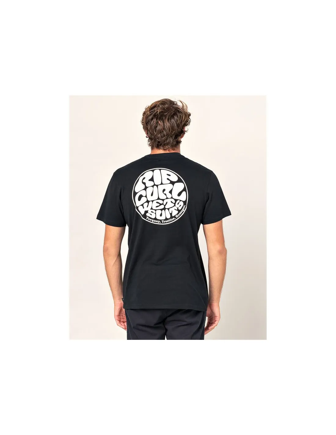 Camiseta Rip Curl Wettie Essential Negro Hombre