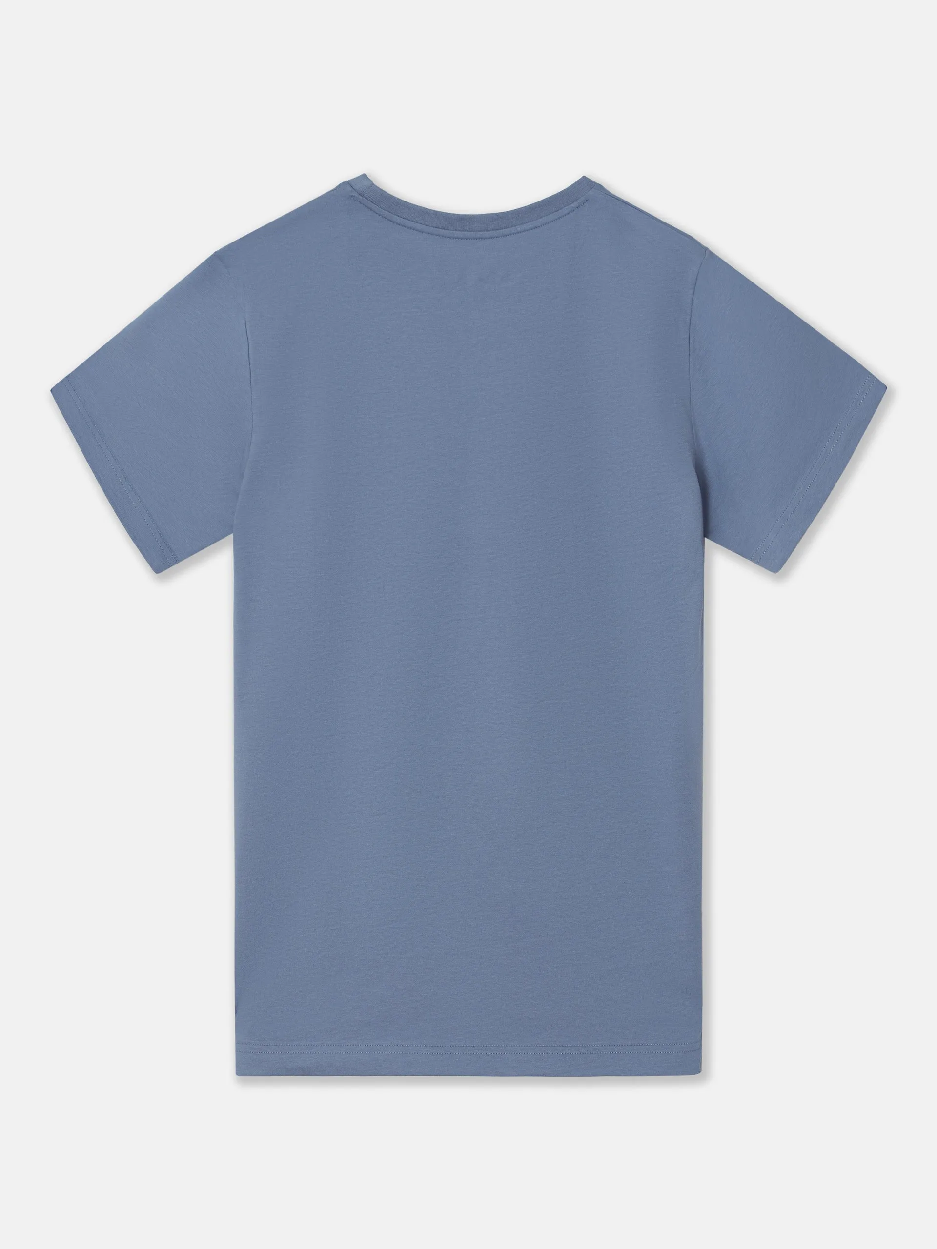 Camiseta silbon minilogo azul