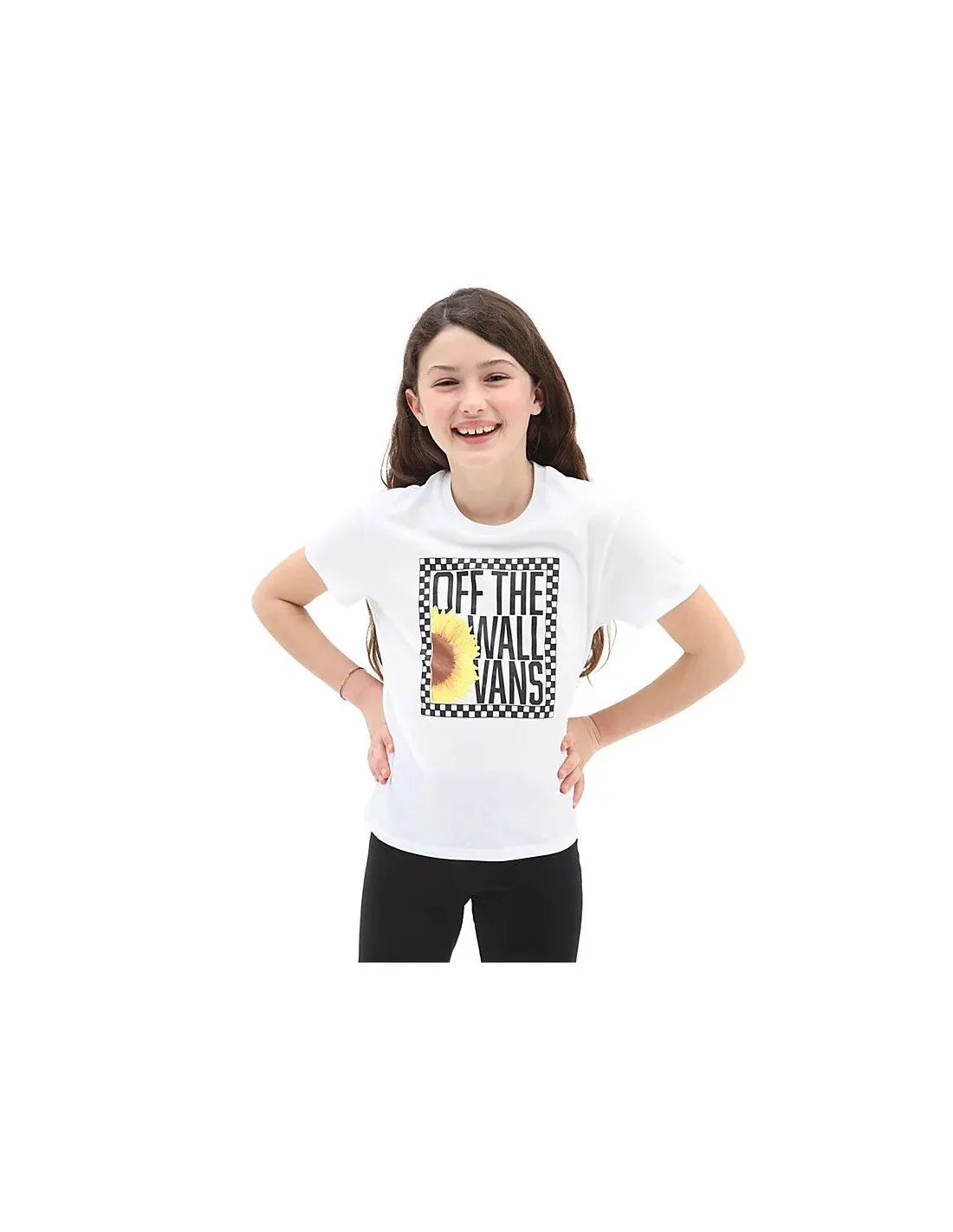 Camiseta Vans Sunlit Crew Niña White