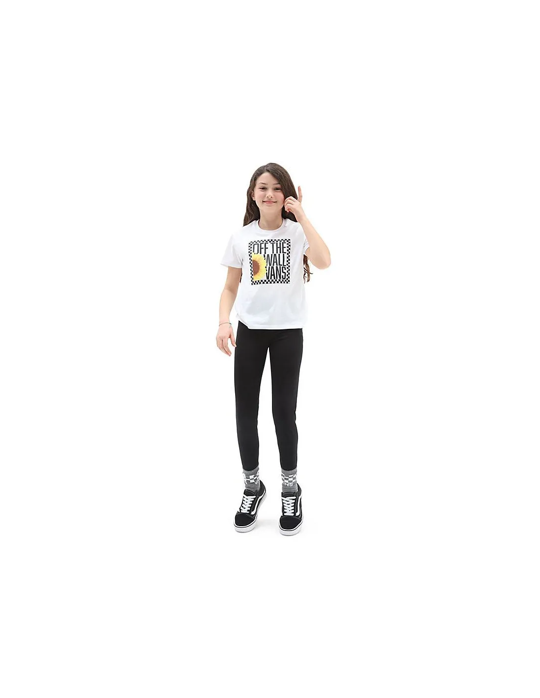 Camiseta Vans Sunlit Crew Niña White