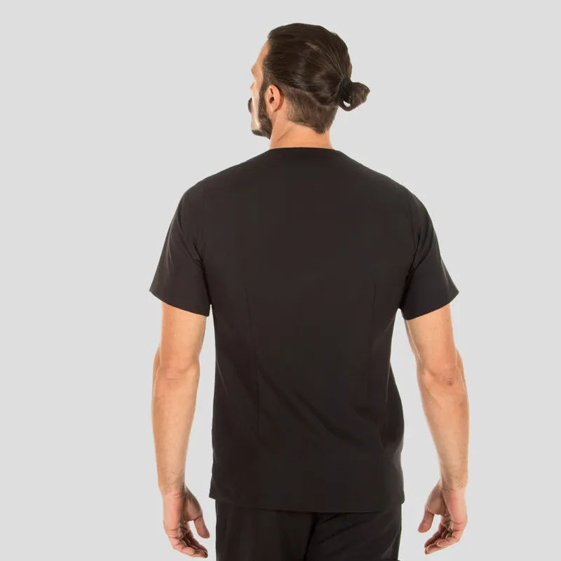 CAMISOLA PIJAMA DE HOMBRE HéCTOR TEJIDO ELASTIK NEGRO  GARY'S