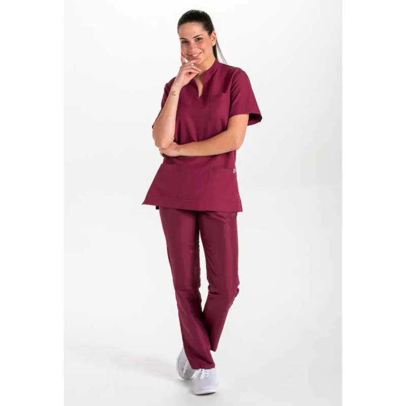 CAMISOLA UNISEX CUELLO MAO DE MICROFIBRA GRANATE  DYNEKE