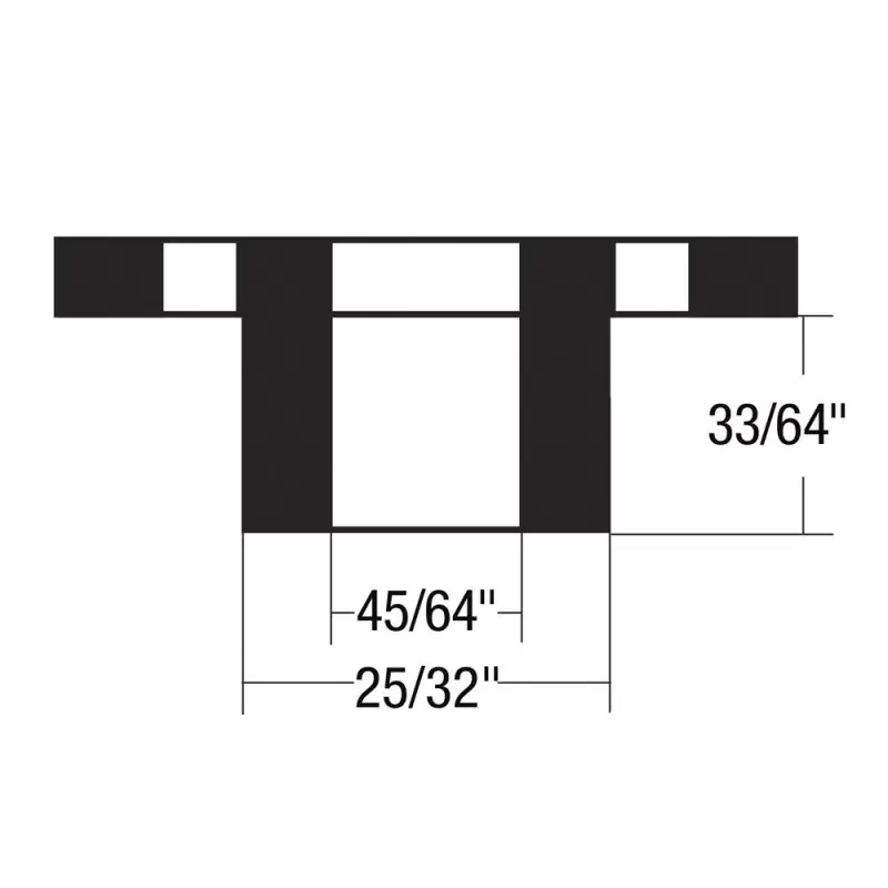 Casquillo copiador A 45/64" x B 25/32" x C 33/64" para Ruteadora DRT50 / RP0900 / RP1800X / RP2301FC / RT0700 Mak