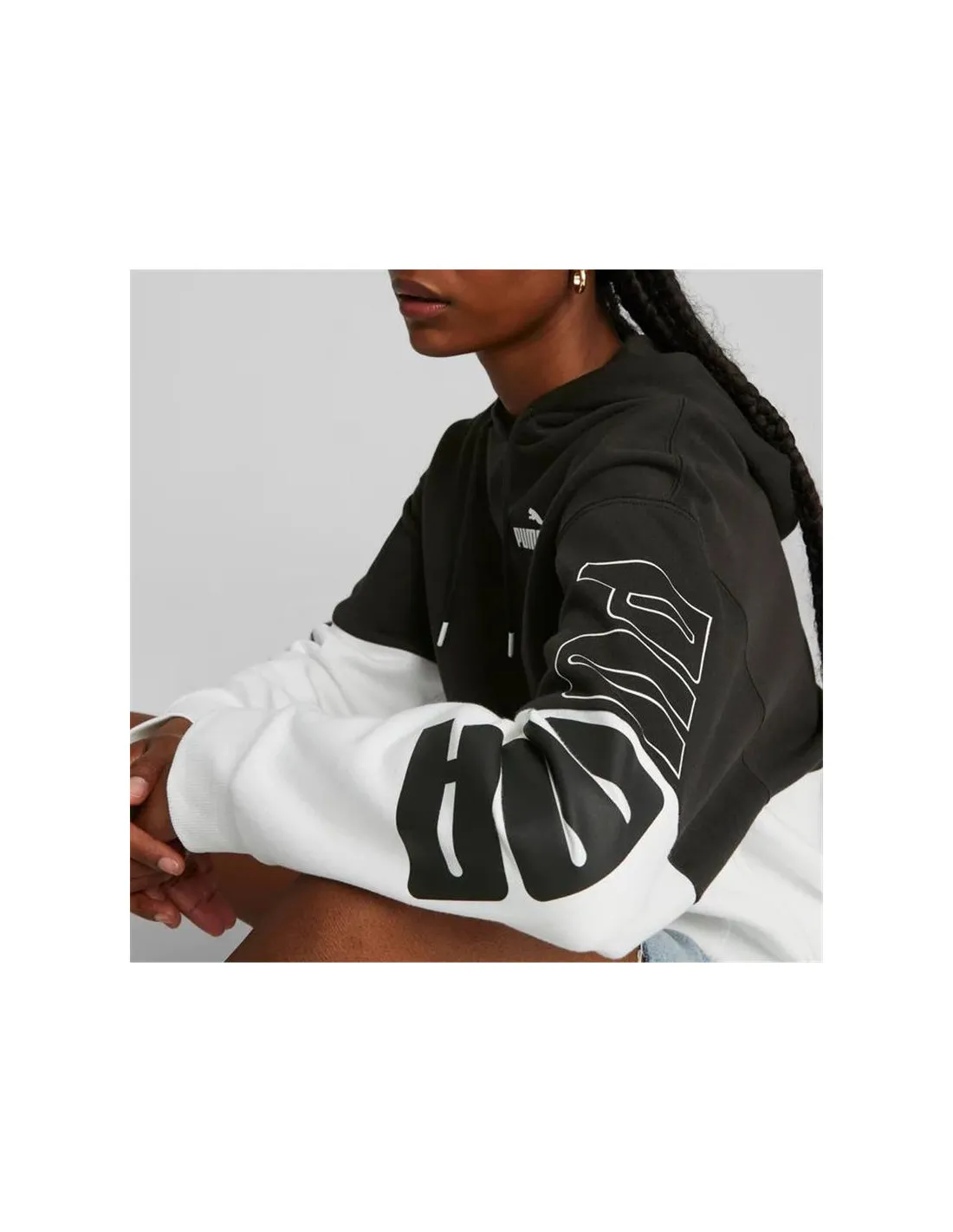 Chaqueta Casual Puma Power Colorblock Negro Mujer