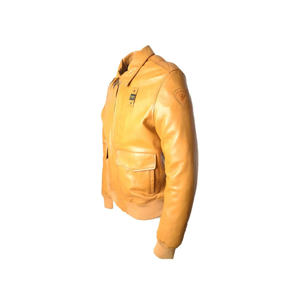 Chaqueta de Piel Blauer SBLUL02329 Color Camel