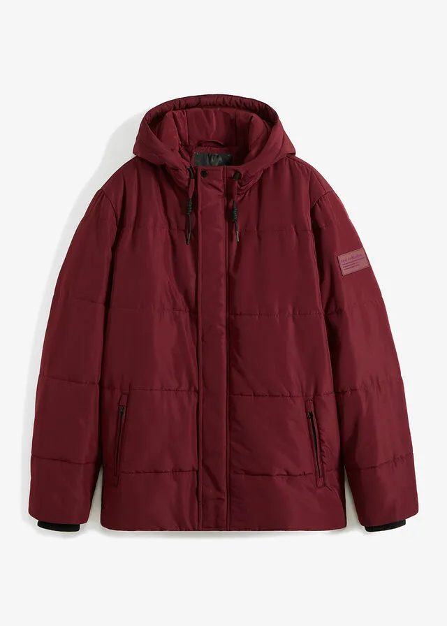 Chaqueta guateada rojo avellana