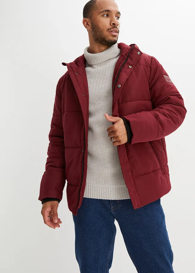 Chaqueta guateada rojo avellana