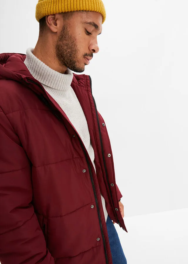 Chaqueta guateada rojo avellana