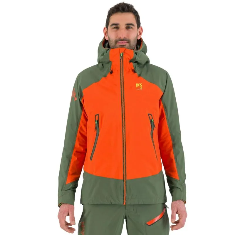 Chaqueta impermeable para hombre Karpos STORM EVO (Spicy Orange/Thyme)