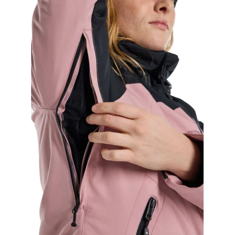 Chaqueta para mujer Burton Lelah (True Black/Powder Blush)