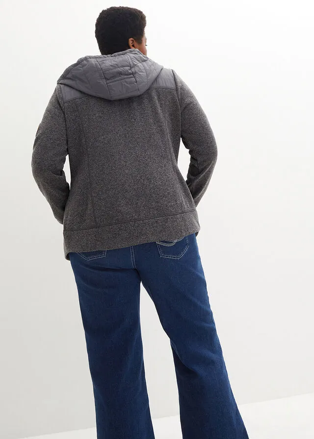 Chaqueta polar Gris jaspeado jaspeado