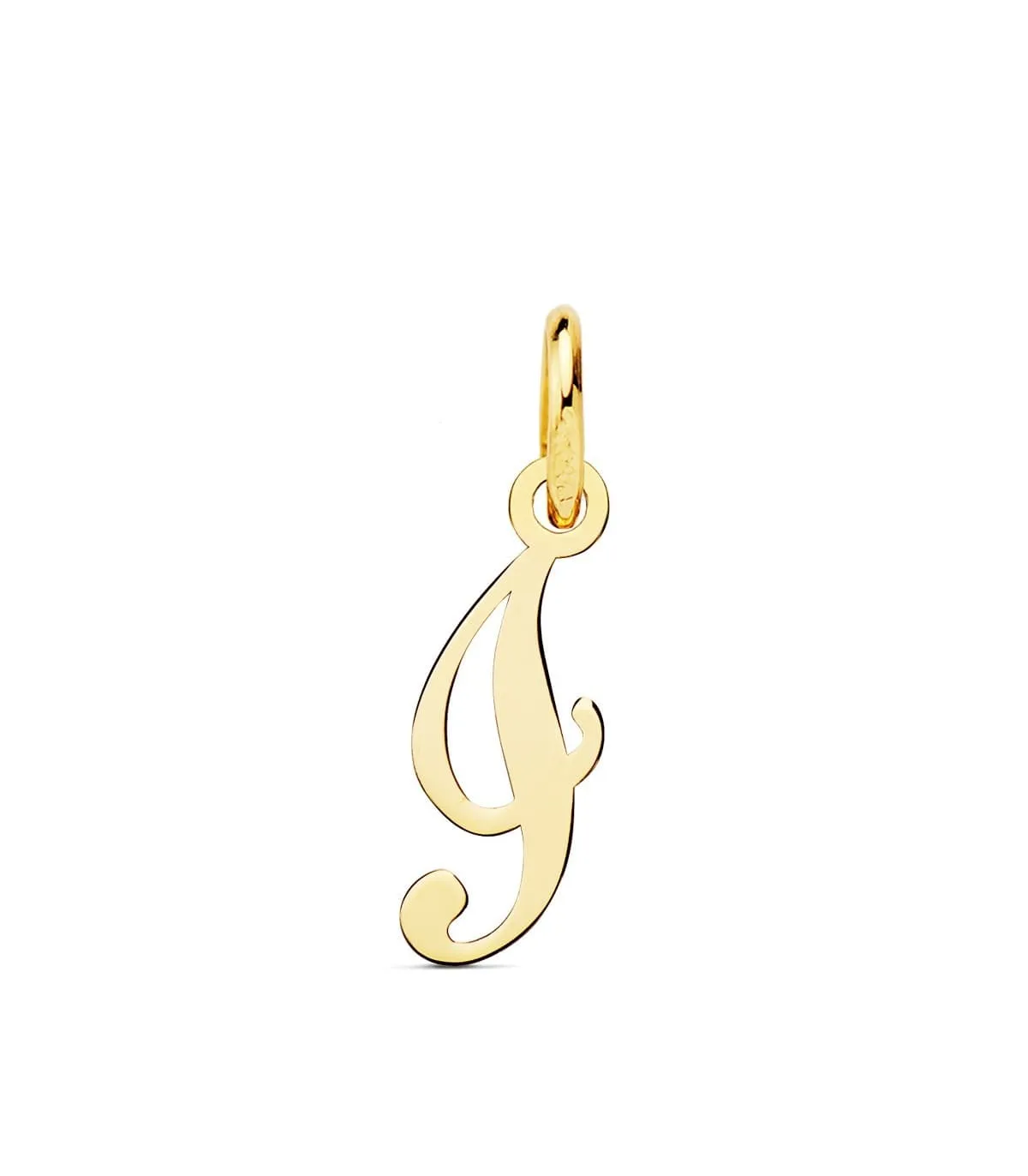 Colgante inicial I oro amarillo 18k