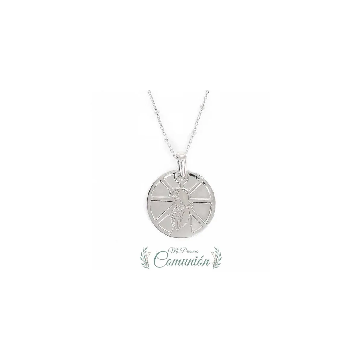 COLLAR EN PLATA VIRGEN NIñA 20MM  JOYAS DE IRENE