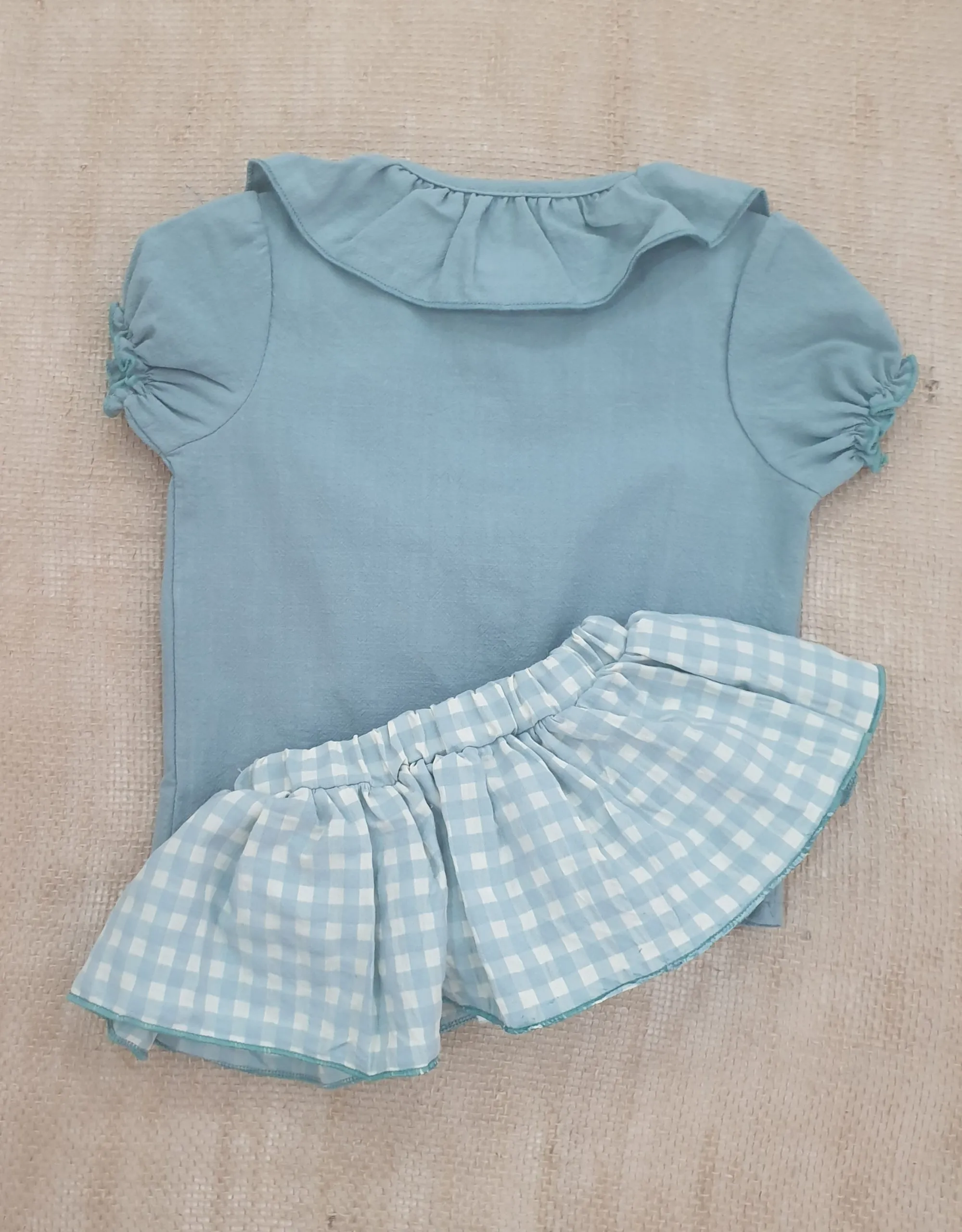 Conjunto niña bombacho vichy colección Asia R240542