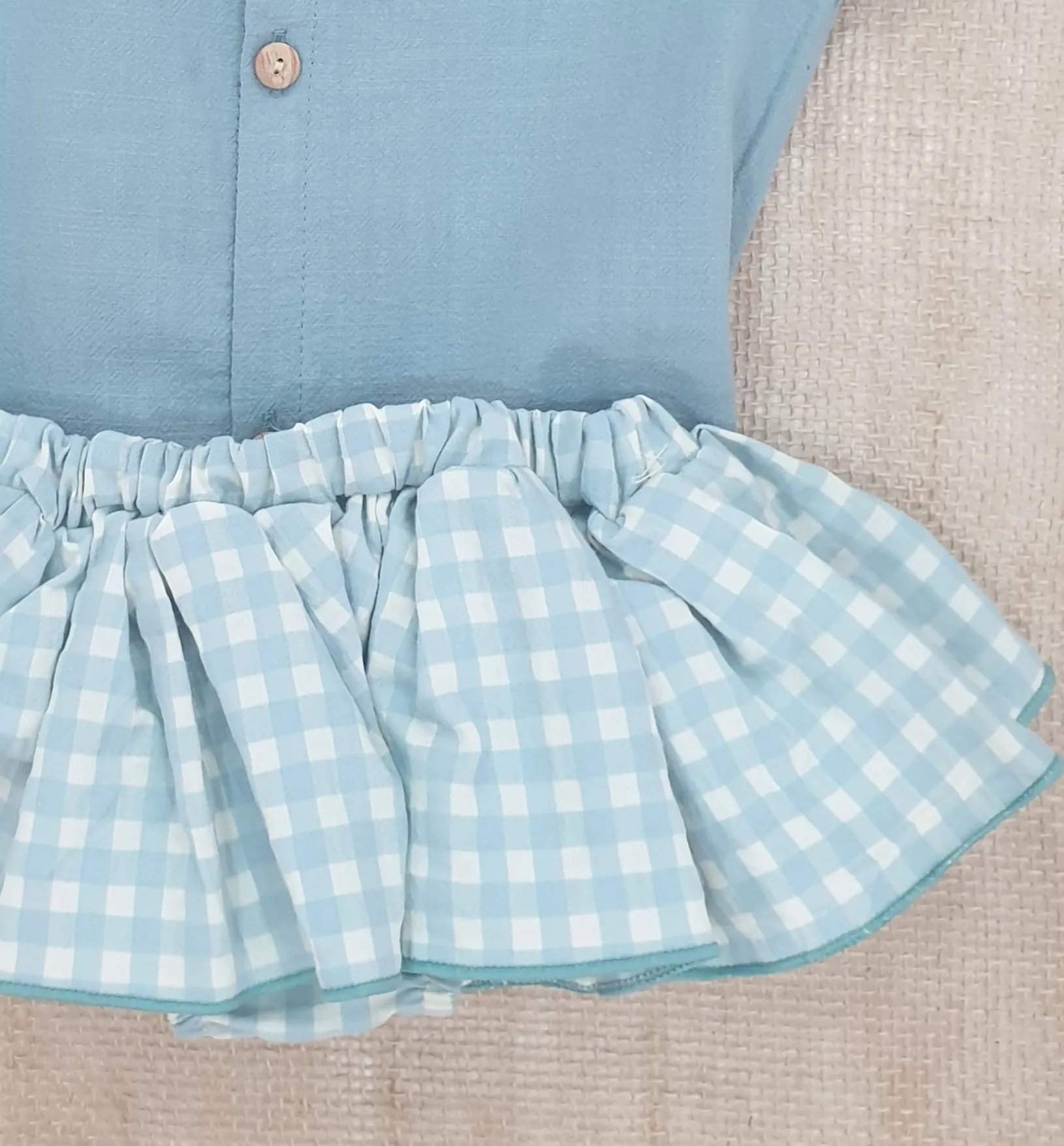 Conjunto niña bombacho vichy colección Asia R240542