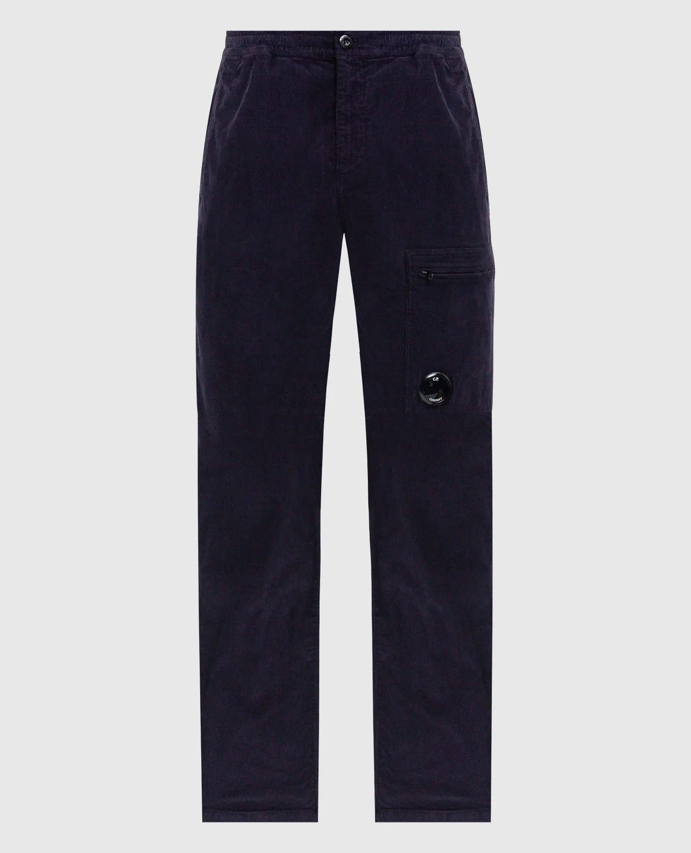 C.P. Company Blue corduroy cargo pants with logo