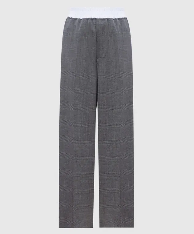DARKPARK SLY Gray Windsor Check Wool Pants