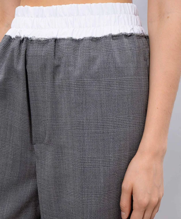 DARKPARK SLY Gray Windsor Check Wool Pants
