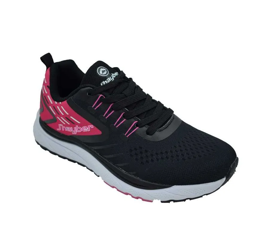 DEPORTIVO J´HAYBER ZS450307 RELINA LIGERO REJILLA NEGRO CON FUXIA RUNNING PARA MUJER PLANTILLA EXTRAÍBLE 27551