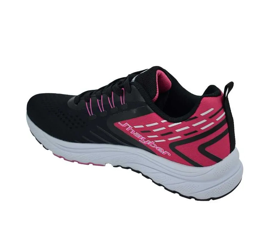 DEPORTIVO J´HAYBER ZS450307 RELINA LIGERO REJILLA NEGRO CON FUXIA RUNNING PARA MUJER PLANTILLA EXTRAÍBLE 27551