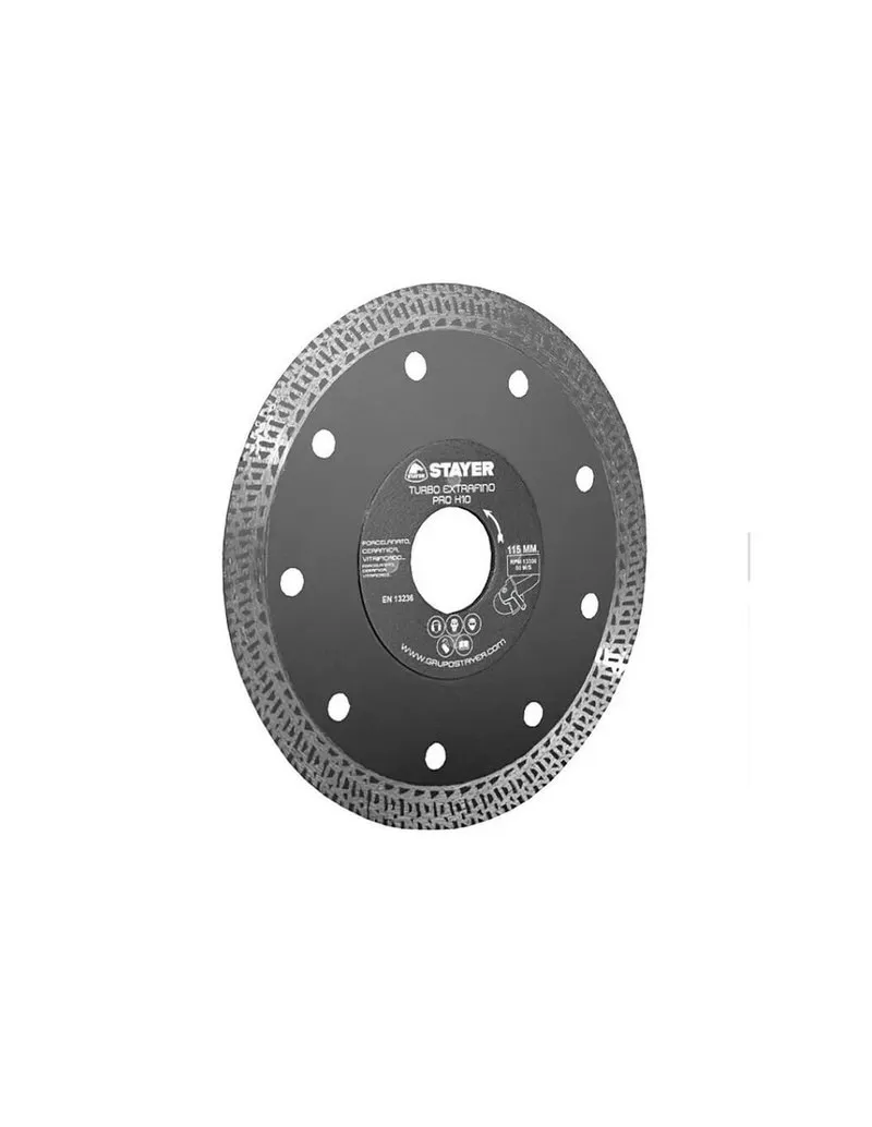 Disco Porcelánico Stayer Turbo Extrafino Pro H10 | Ø 115R x 22.2 mm | Amoladora angular