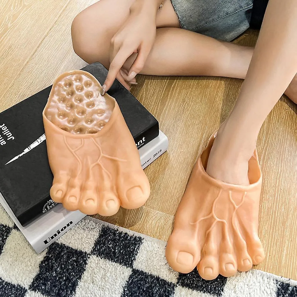 Diseño divertido Zapatillas de los dedos gordos de los pies Calzado de hombre Zapatos de casa familiar Zapatillas de playa de ve