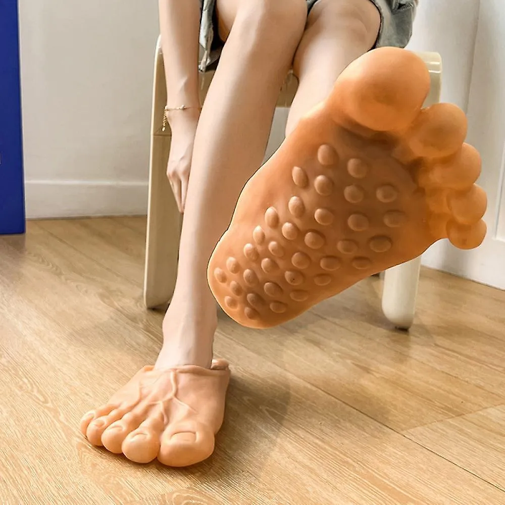 Diseño divertido Zapatillas de los dedos gordos de los pies Calzado de hombre Zapatos de casa familiar Zapatillas de playa de ve