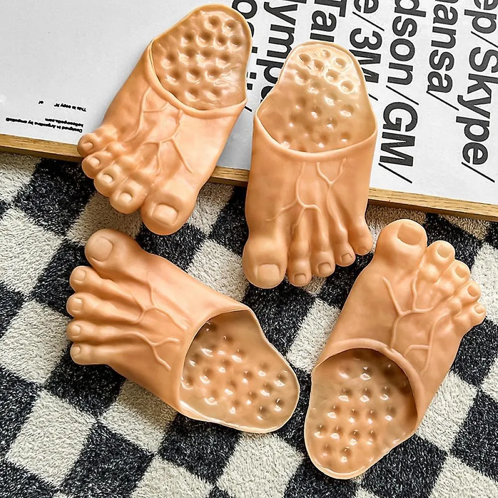 Diseño divertido Zapatillas de los dedos gordos de los pies Calzado de hombre Zapatos de casa familiar Zapatillas de playa de ve