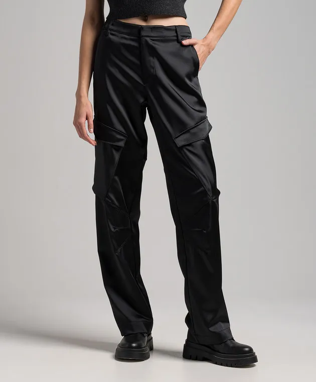 Dondup Camila logo cargo pants in black