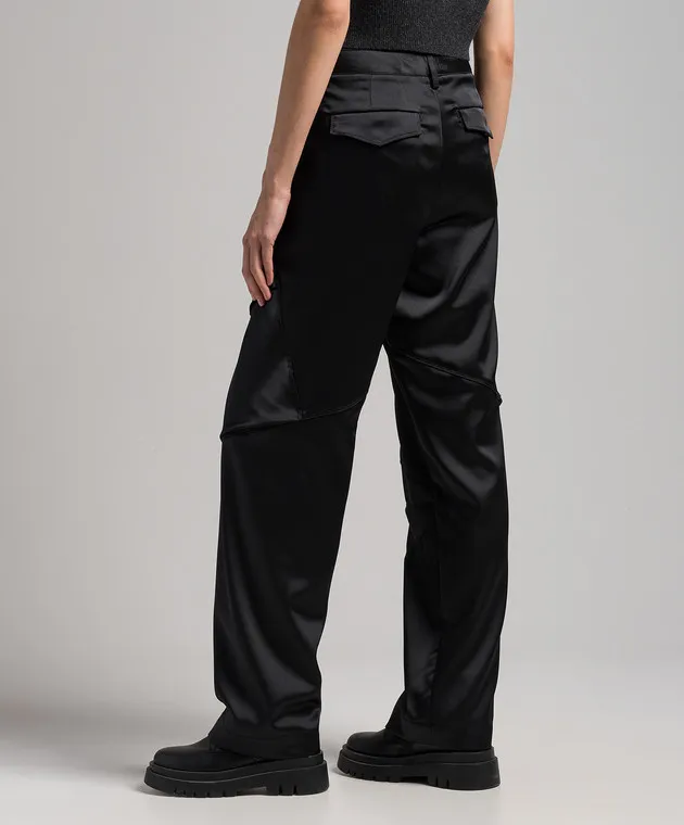 Dondup Camila logo cargo pants in black