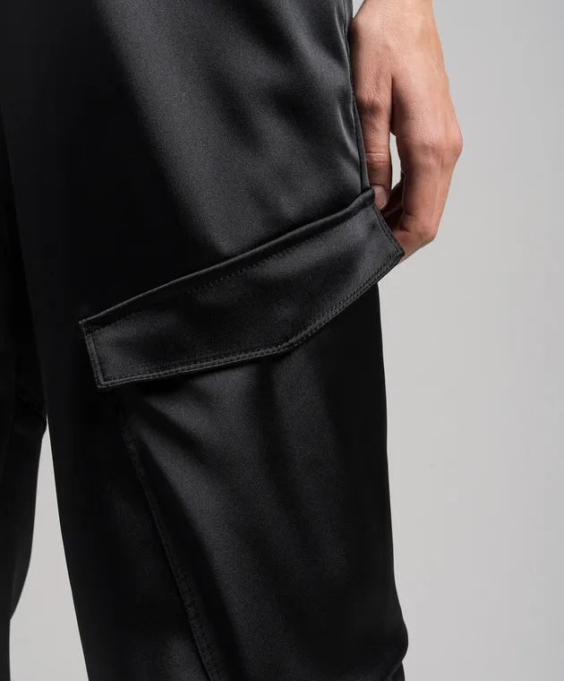 Dondup Camila logo cargo pants in black