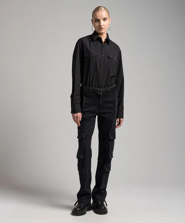 Dondup Tori logo cargo pants in black