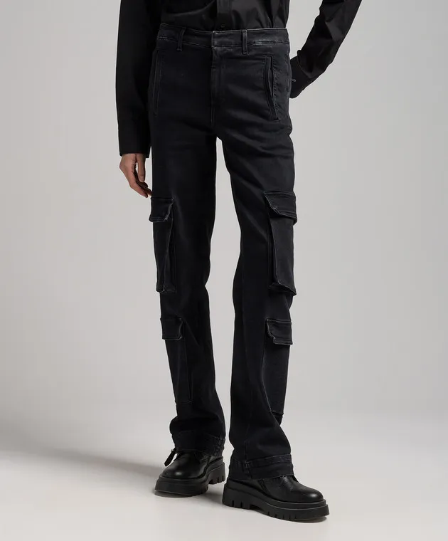 Dondup Tori logo cargo pants in black