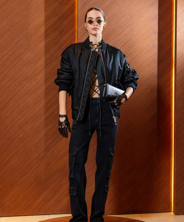 Dondup Tori logo cargo pants in black