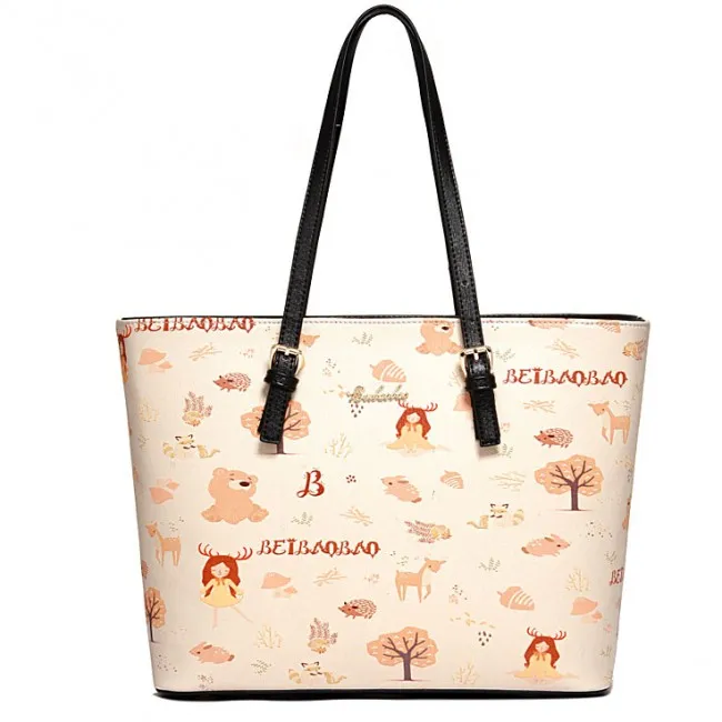 Elegant Ladies Fairy Tale Happy Girls Cartoon Tote Handbags